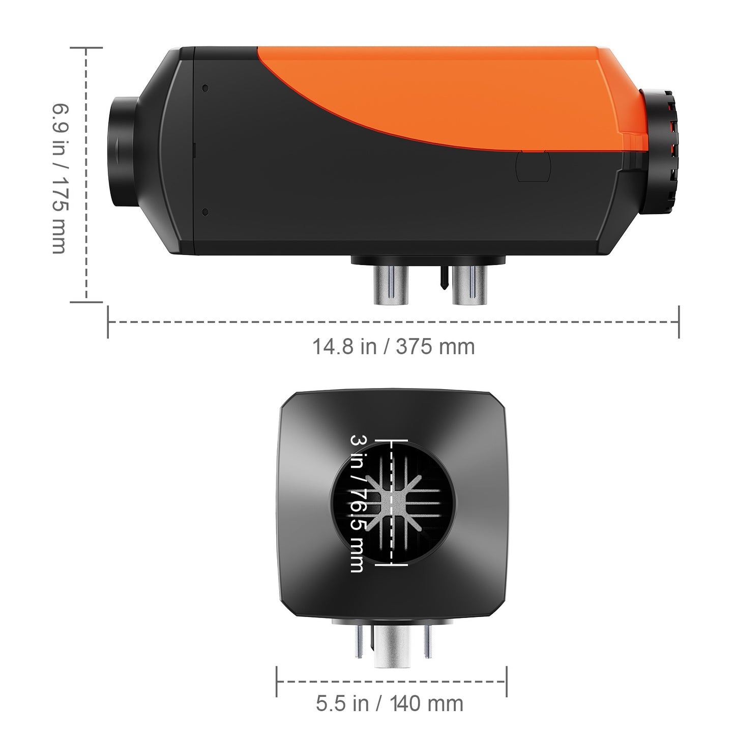Diesel Kachel – Dieselluchtverwarmer – Standkachel – Autoverwarming – Luchtverwarmer – 8 kW Vermogen – App en LCD Bedienbaar
