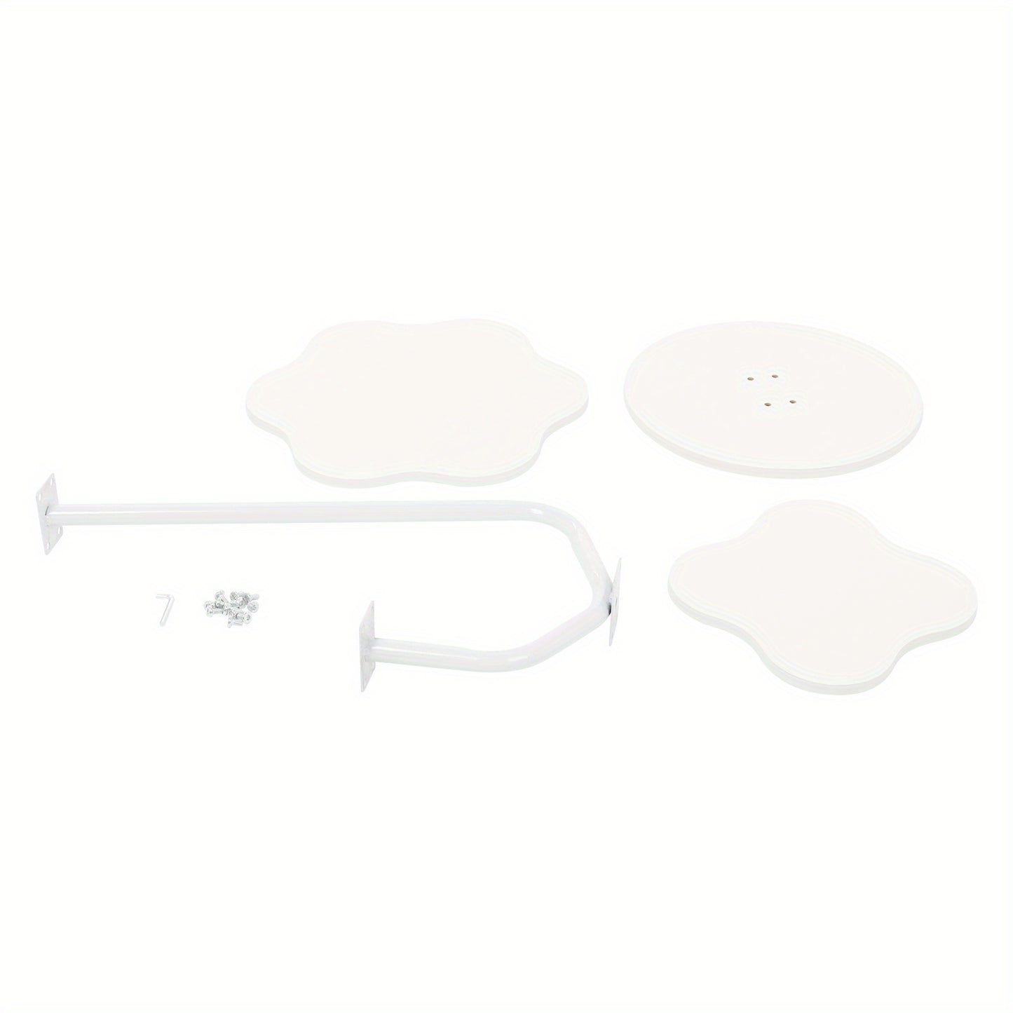 Salontafel – Koffietafel – Bijzettafel – Woonkamertafel – Sofa Tafel – Tweelaags – Creme Wit – Hout & Metaal – Compact 40cm Blad – 61,5cm Hoogte