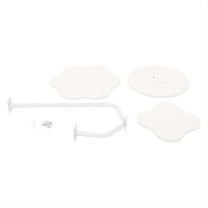 Salontafel – Koffietafel – Bijzettafel – Woonkamertafel – Sofa Tafel – Tweelaags – Creme Wit – Hout & Metaal – Compact 40cm Blad – 61,5cm Hoogte