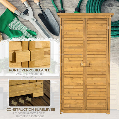 Tuinhuisje – Tuinschuur – Tuinberging – Tuinkast – Tuinopberger – Houten Tuinhuisje op Poten – Schuine Bitumen Dakbedekking – 87x47x160 cm