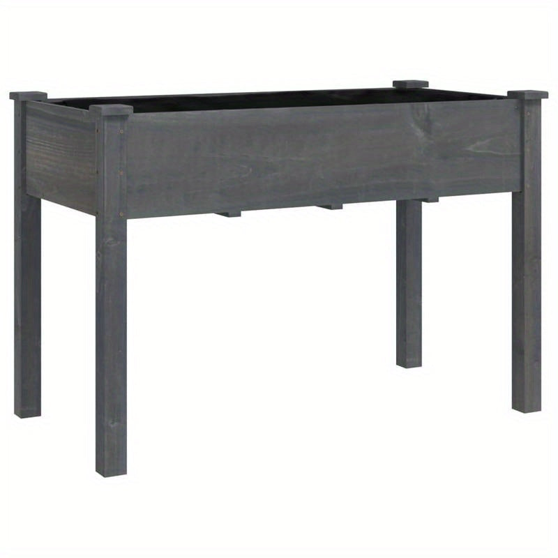 Plantenbak Op Wielen – Bloembak – Plantenbak Met Voeten – Tuinbak – Bloempot Houten Kuip – Grijze Voering – Afmetingen 118x59x80 Cm – Gemaakt Van Vurenhout