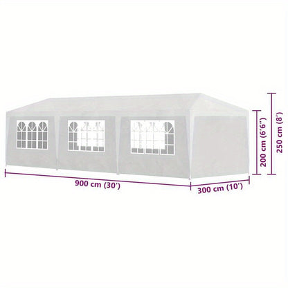 Feesttent – Partytent – Paviljoen – Tuintent – Overkapping – 3x9 Meter – Waterbestendig Polyester – Extra Ruime Feestplek