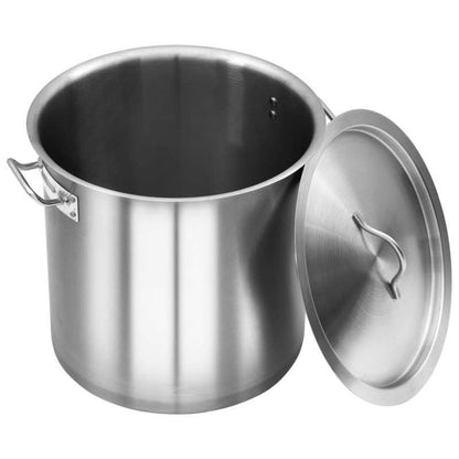 Kookpan – Steelpan – Soeppan – Braadpan – Snoeppan – RVS – 26 Liter – 32x32 cm – Geschikt Voor Alle Kookplaten