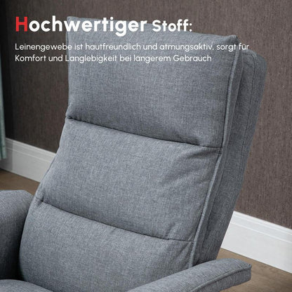 Bureaustoel – Massagestoel – Kantoorstoel – Ergonomische Stoel – Bureaustoel Met Voetensteun – 8-Posities Rugleuning – Handmatig Massage Systeem – Kunststof Frame – Zachte Gevulde Zitting