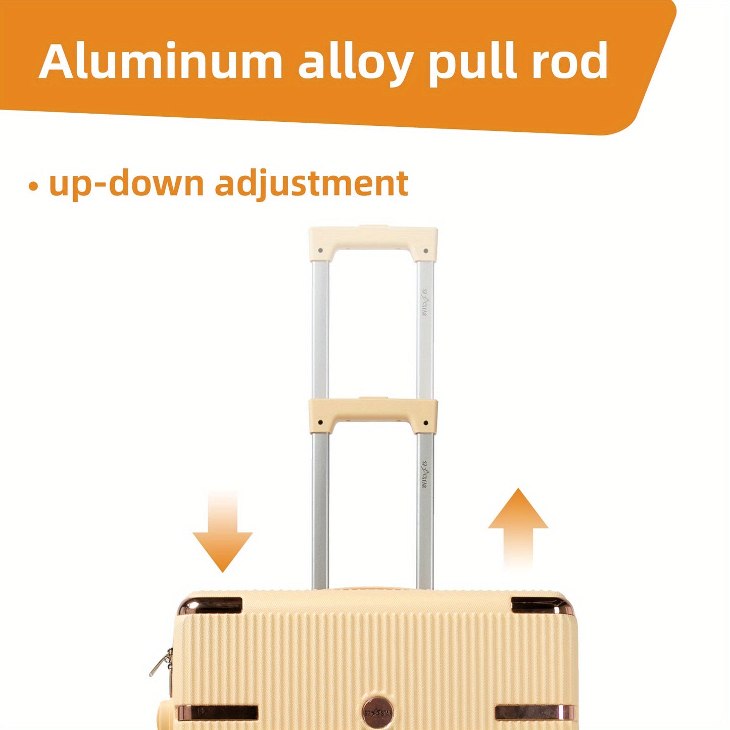 Koffer – Reiskoffer – Trolley – Valies – Handbagage – Hardschalen ABS – Verstelbare Aluminium Handgreep