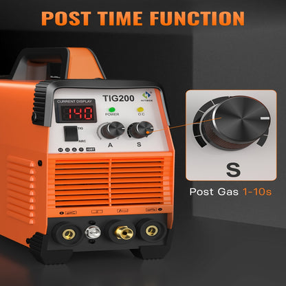 Lasapparaat – Lasmachine – Booglasapparaat – TIG Lasmachine – Elektrode Lasmachine – 200A Heavy-Duty – HF Start & 2T/4T Modus
