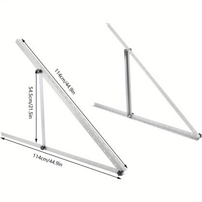 Zonnepaneelhouder – Zonnepaneel Beugel – Montageset – Montagebeugel – Solar Panel Steun – Verstelbaar 0-90° – Aluminium Alloy 114 cm