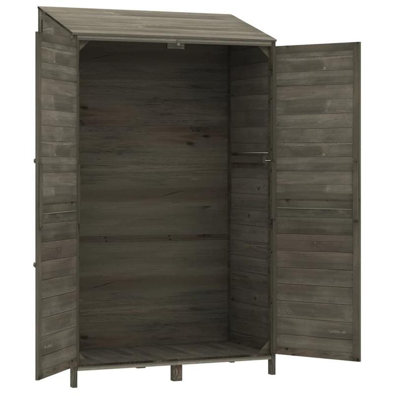 Tuinkast – Tuinberging – Opbergkast – Buitenopslag – Tuinkasten Antraciet – Hoogwaardig Vurenhout – Compact 102x52x174,5 cm
