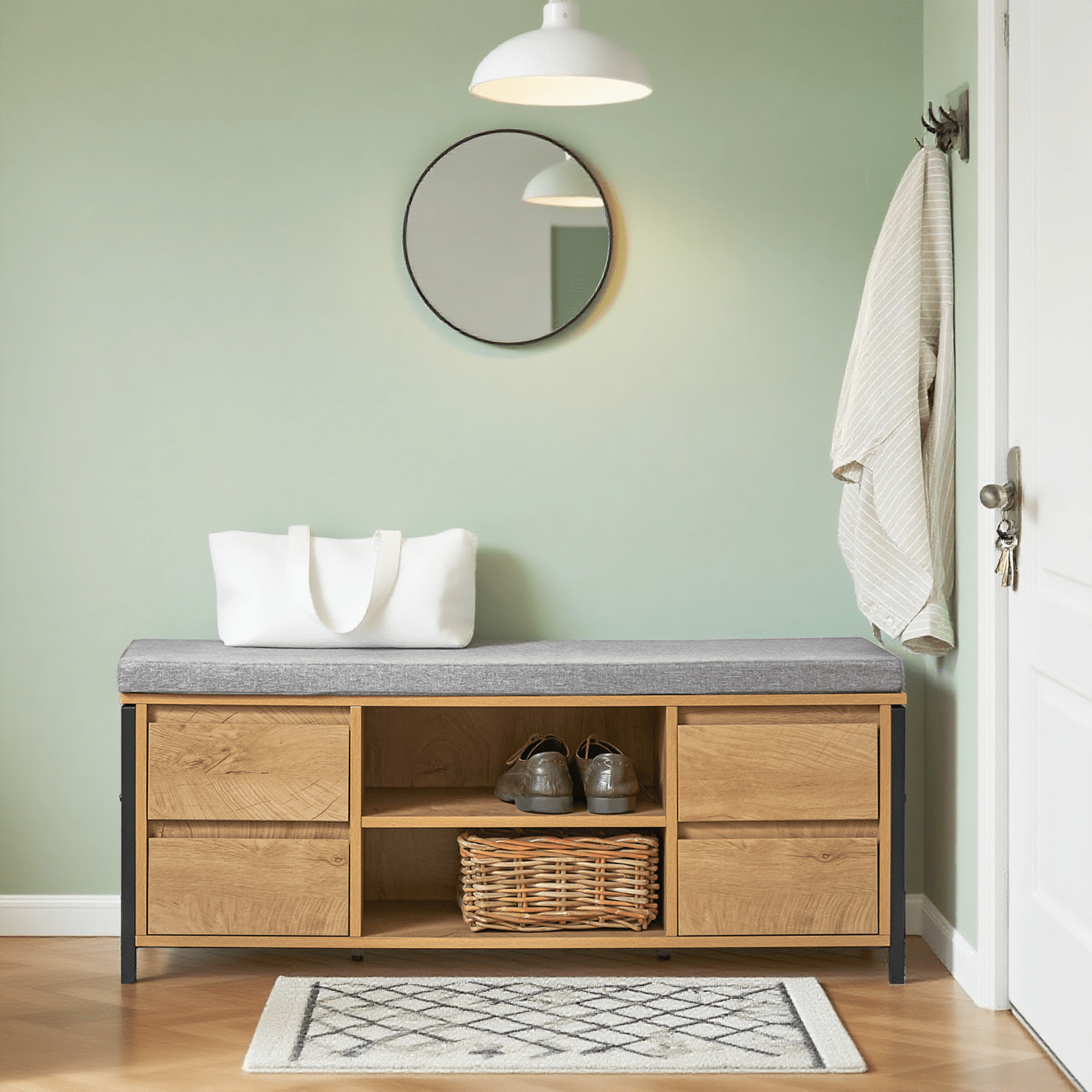 Opbergkast – Boekenkast – Plankenkast – Vakkenkast – Stellingkast – Industrieel Stijl – Stalen Frame – 7 Niveauën – 83x34x180 cm