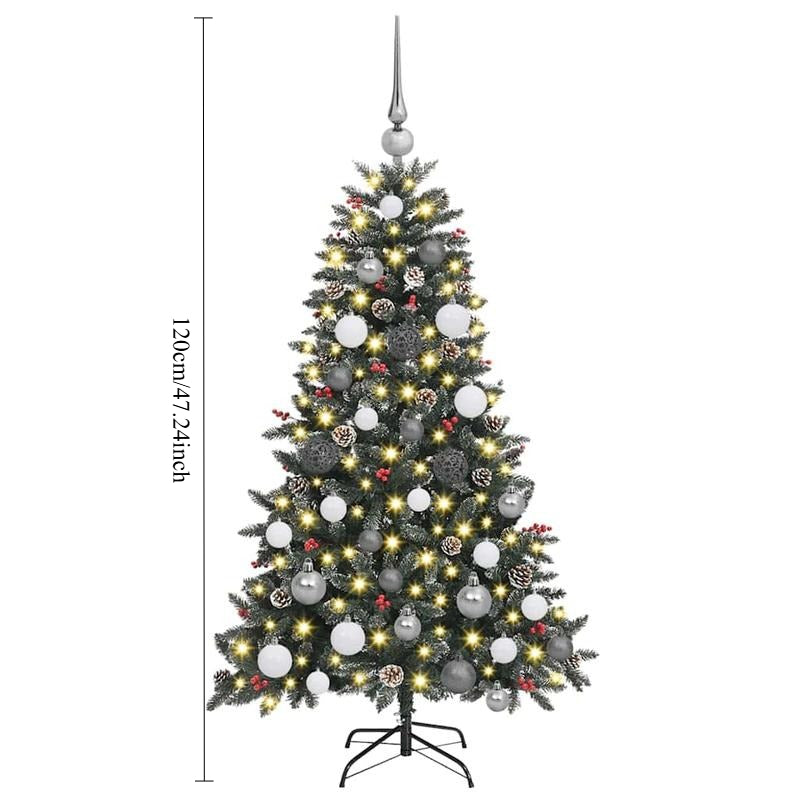 Kerstboom – Kunstkerstboom – Nepkerstboom – Dennenboom – Kerstversiering – Groen PVC – 120 cm – Inclusief Standaard