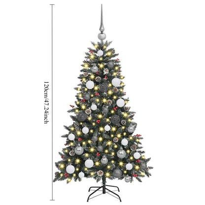 Kerstboom – Kunstkerstboom – Nepkerstboom – Dennenboom – Kerstversiering – Groen PVC – 120 cm – Inclusief Standaard