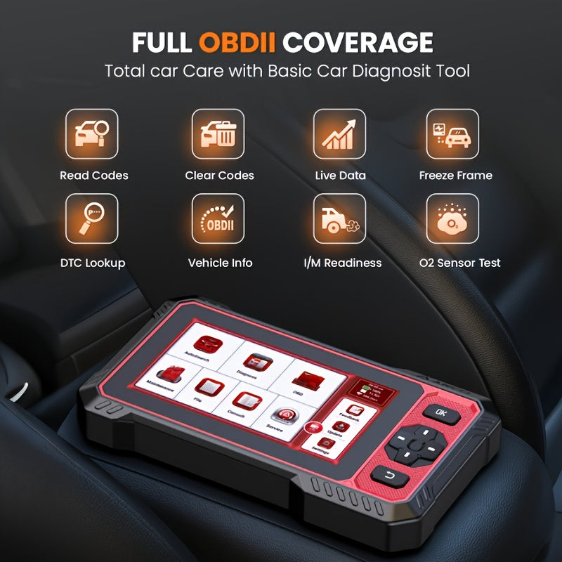 OBD2 Scanner – Auto Diagnosetool – Foutcodelezer – Code Scanner – Diagnoseapparaat – Compact Formaat – EPB Reset & Stuurhoeksensor Kalibratie