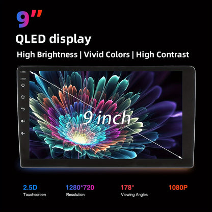 2DIN Autoradio – Autostereo – Multimedia Speler – Car Radio – Android Headunit – 9 Inch QLED Touchscreen – Android 14, 8-Core Processor, 6 GB RAM