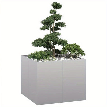 Plantenbak 100x100x80cm gegalvaniseerd staal, Plant Pot, Maceteros Para Plantas Artificiales, Macetas Decorativas Para Sala, Maceteros Grandes Para Exterior, Vaso Grande Para Planta, Macetas De Jardin Grandes, Macetas Grandes