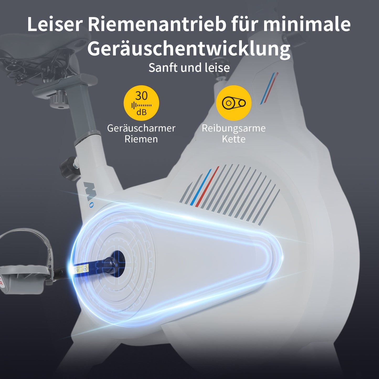 Indoor Hometrainer – Fitnessfiets – Fitness Bike – Exercise Bicycle – Indoor Cycling – Schokabsorberend Ontwerp – Hartslagmeter & Multifunctioneel Display