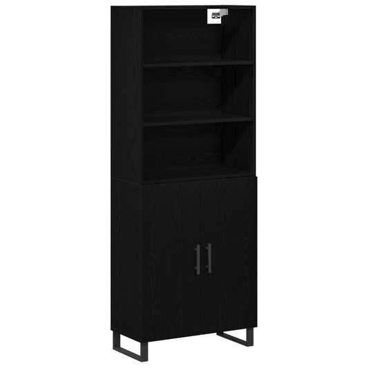 Dressoir – Ladekast – Buffetkast – Opbergkast – Kast – Modern Zwart Hout – Compact 69,5x34x90 cm – Duurzaam Hardhout