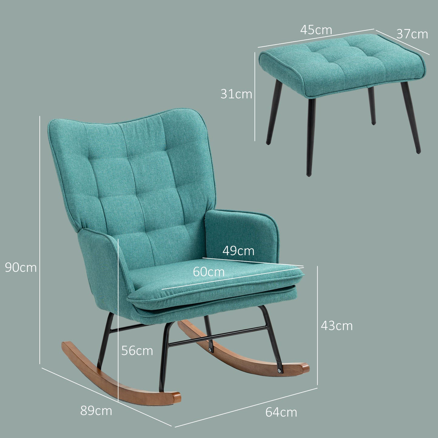 Draaifauteuil – Loungefauteuil – Draaistoel – Relaxstoel – Fauteuil – Mintgroen – Linnenlook – Brede Zitting – Hoge Rugleuning
