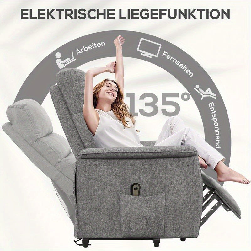 Ergonomic Recliner Chair with Stand Assist, 120kg Weight Capacity, 66 x 90 x 96cm, Leisure Chair for Living Room, Bedroom, Dining Room, Hallway, Balcony - Multifunctional Comfortable Seating, Perfect Home Decor