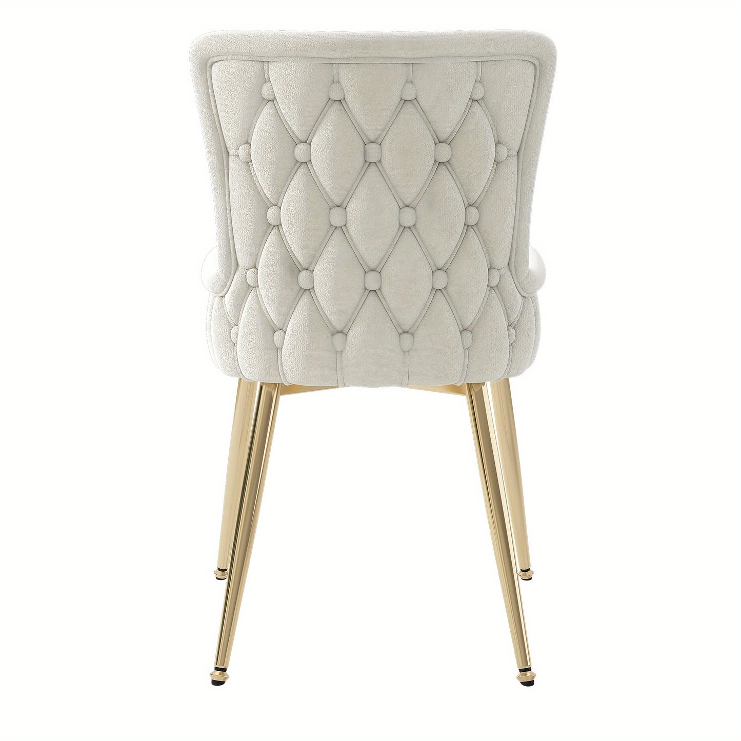 Eetkamerstoel – Stoel – Kuipstoel – Loungestoel – Designstoel – Set Van 4 – Fluwelen Bekleding – Gouden Metalen Poten