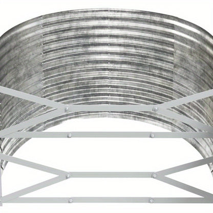 Plantenbak – Bloembak – Tuinbak – Balkonbak – Plantenbak Zilverkleurig – Poedergecoat Staal – Weerbestendig – Groot Formaat 396x100x68 cm