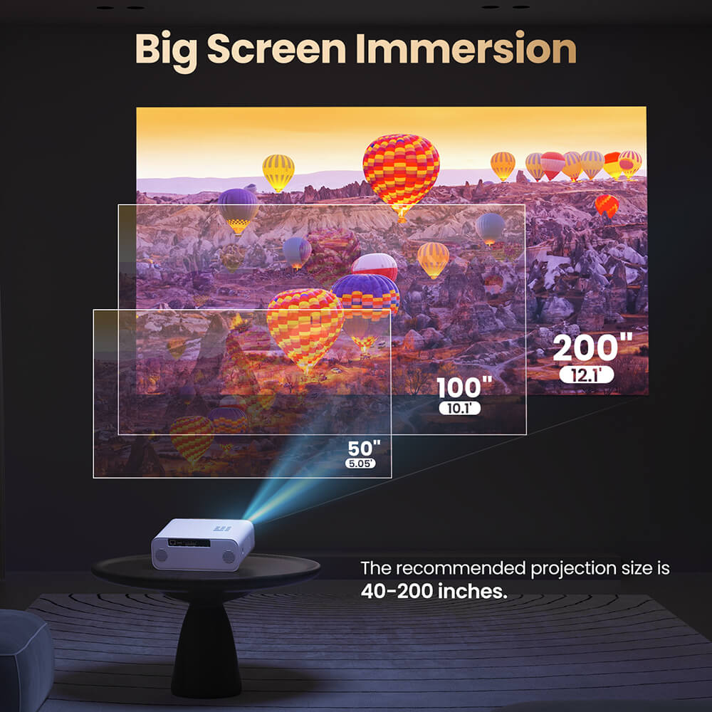 Smart Projector – Beamer – Video Projector – Multimedia Projector – Cinema Projector – Native 1080p Full HD – 1000 ANSI Lumen Helderheid & Wi-Fi 6 Connectiviteit