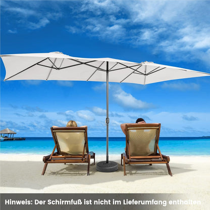 Dubbele Parasol – XXL Zonnescherm – Tuinparasol – Terrasparasol – Marktparasol – Extra Groot 426x265 cm – UV-bestendig Polyester Met Ventilatie
