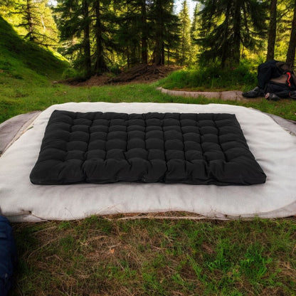 Outdoor Slaapmat – Camping Mat – Slaapmat Voor Twee – Inflatable Mat – Trail Mat – Zwart – 190x135x10 cm – Lichtgewicht Polyester