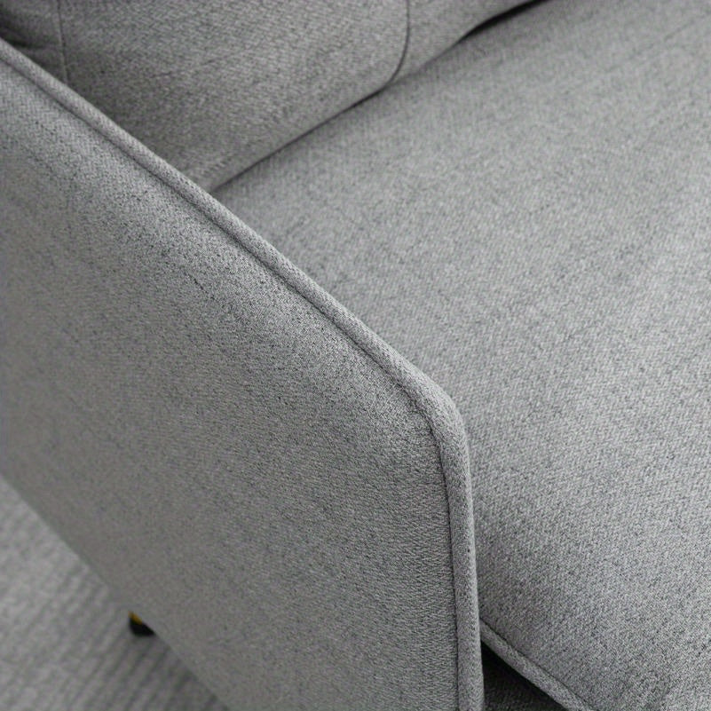 Fauteuil – Lounge Stoel – Accentstoel – Relaxfauteuil – Zetel – Verstelbare Rugleuning – Stalen Poten tot 120 kg – Pluche Gevuld Zitting en Rugleuning
