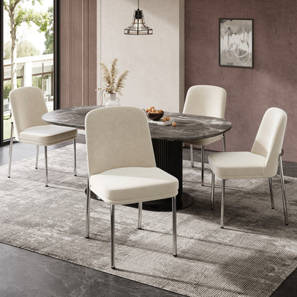 Ronde Eettafel – Ronde Tafel – Marmeren Tafel – Keukentafel – Ontbijttafel – Wit Marmerlook Tafelblad – Gouden/Zwarte Metalen Poten – Eenvoudige Montage – Onderhoudsvriendelijk