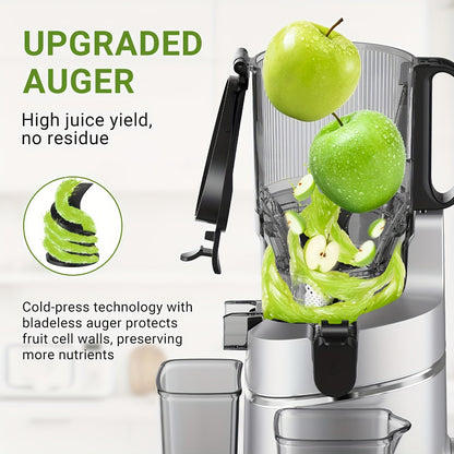 Slowjuicer – Langzame Juicer – Sapcentrifuge – Fruitpers – Groentepers – Ruime Vulopening 135 Mm – Grote Inhoud 1,8 Liter - Zilver