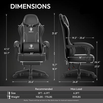 Gamingstoel – Gamestoel – Gaming Chair – Game Stoel – Bureaustoel – Ergonomisch – Kunstleer – Breed Rugleuning – Max. 150 kg