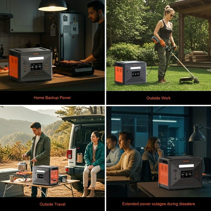 Zonnegenerator – Powerstation – Draagbare Generator – Energiecentrale – Zonne-energie Systeem – 2500W Continu Vermogen – 2304Wh Lithium-Polymeer Accu