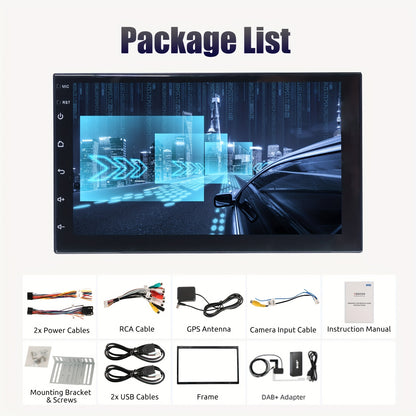 Autoradio – 2 DIN Autoradio – Car Stereo – Multimedia Radio – DAB+ Radio – Android 14 – 7 Inch Touchscreen – Draadloze CarPlay & Android Auto