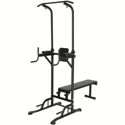Power Tower – Thuisfitnessapparaat – Krachttrainer – Fitnessstation – Workoutstation – Verstelbare Pull-Up Bar – Maximaal 200 Kg Belastbaar
