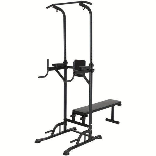 Power Tower – Thuisfitnessapparaat – Krachttrainer – Fitnessstation – Workoutstation – Verstelbare Pull-Up Bar – Maximaal 200 Kg Belastbaar