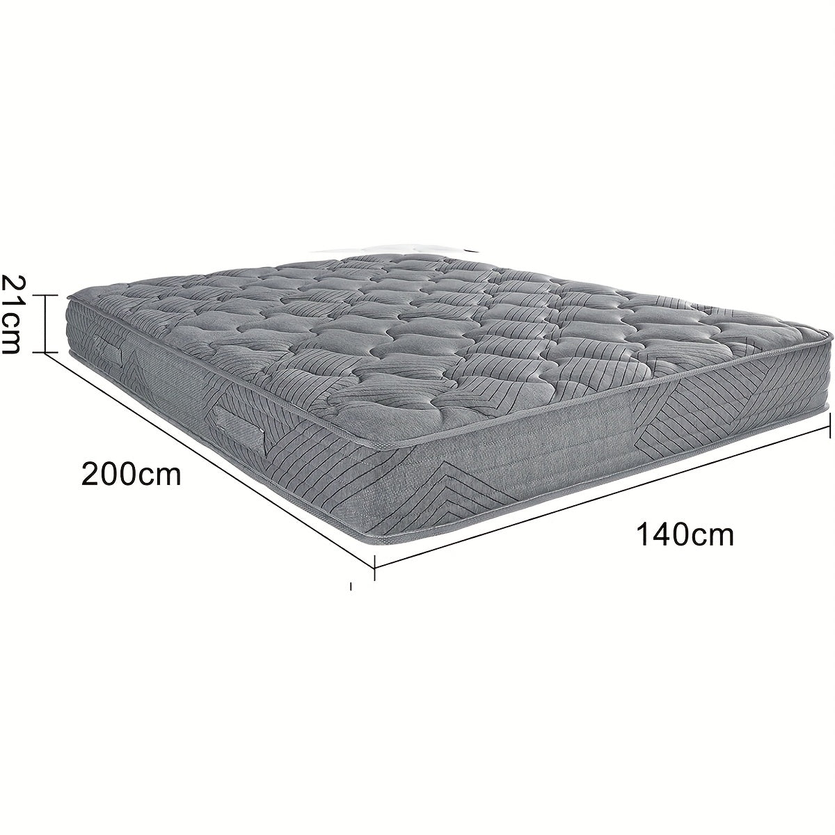 Matras – Pocketveringmatras – 7-Zones Matras – Tweepersoonsmatras – Koudschuimmatras – 140x200 cm – 21 cm Hoogte – Stevig H3 Hardheid