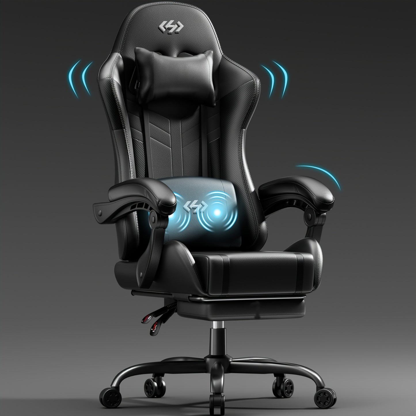 Gamingstoel – Gamestoel – Gaming Chair – Bureaustoel – Game Stoel – Ergonomisch Design – Verstelbare Rugleuning & Voetensteun – PU Kunstleer – Hoog Draaggewicht 150 kg