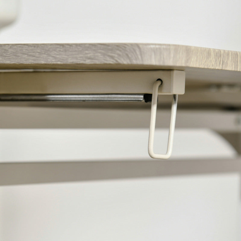 3-Delige Eettafelset – Inklapbare Tafel – Eetkamerset – Bistroset – Compacte Stoelenset – Natuurlijk Kleurontwerp – Stalen Frame – Ruimtebesparend Ontwerp