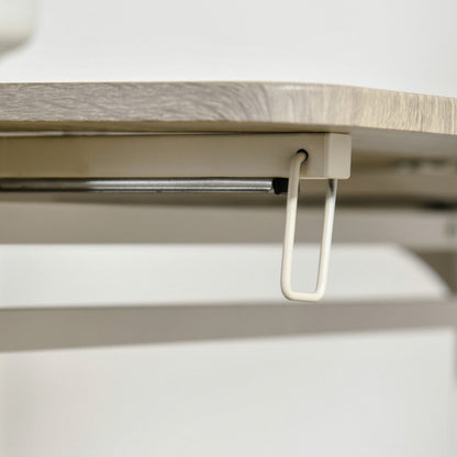 3-Delige Eettafelset – Inklapbare Tafel – Eetkamerset – Bistroset – Compacte Stoelenset – Natuurlijk Kleurontwerp – Stalen Frame – Ruimtebesparend Ontwerp