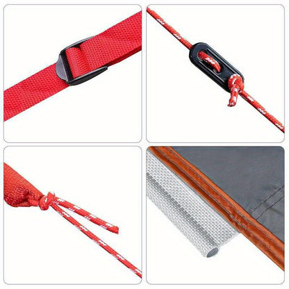 Tent Fly – Tentzeil – Luifel – Kampeertent Overkapping – Outdoor Schaduwdoek – Grijs – Groot Formaat 302x240x240 cm – UV Bescherming & Waterdicht Polyester