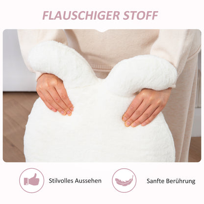 Bureaustoel – Bureaustoel Met Wieltjes – Draaistoel – Kantoorstoel – Bureaustoel Wit – Faux Fur Bekleding – 360 Graden Draaibaar