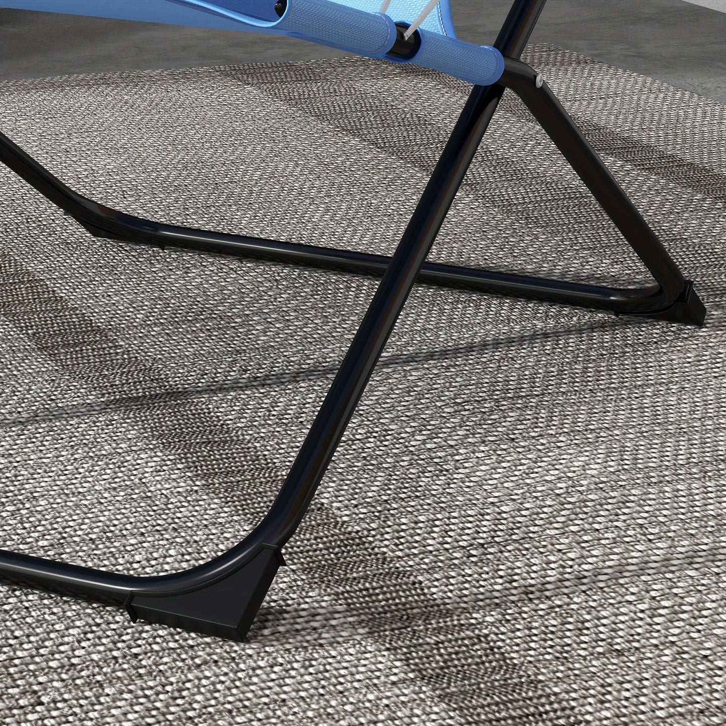 Vouwstoel – Klapstoel – Opvouwbare Stoel – Kampeerstoel – Tuinstoel – Verstelbare Rugleuning – Steviele Metalen Constructie 120 kg – Lichtgewicht Mesh Blauw
