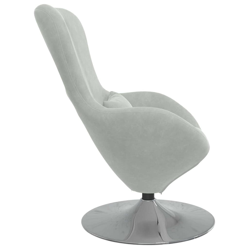 Fauteuil – Draaistoel – Relaxstoel – Zitzak – Loungefauteuil – Lichtgrijs – Draaibaar 360° – Zacht Stofkussen