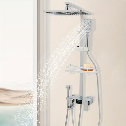 Douchekraan – Regendouche – Douchekop – Douche Set – Douche systeem – Hoogwaardige Messing & Staal – 360° Draaibare Topdouche