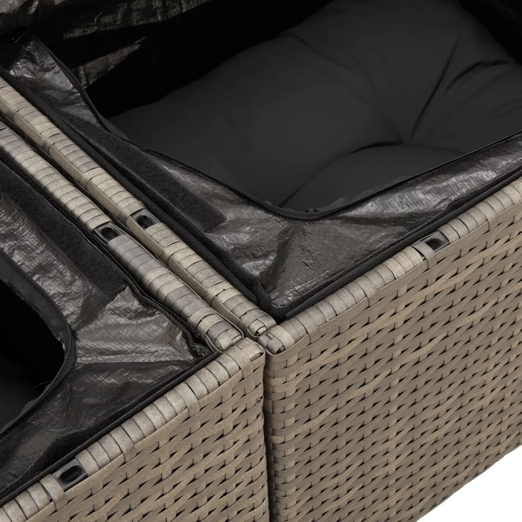 Tuinbank – Buitenbank – Zitbank – 2-zits Bank – Poly Rattan – Weerbestendig – Met Kussens