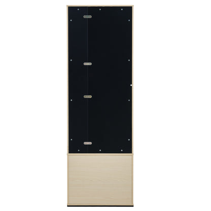 BTM Hallway Coat Rack, Coat Panel with Bench and Storage Space, Wood-Look Coat Furniture with 4 Hooks and Soft Cushion, Modern Design, 179.5 cm