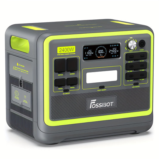 Powerstation – Draagbare Stroomgenerator – Zonne-Generator – Mobiele Energiecentrale – Powerbank – 2048Wh Capaciteit – 2400W Continu Vermogen – Groen