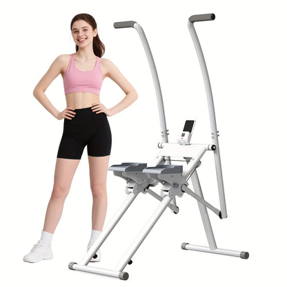 Opvouwbare Stair Stepper – Trapklimmer – Verticale Climber – Cardio Trainer – Fitness Stepper – Handmatig – Verstelbare Armleuningen – Compact Aluminium