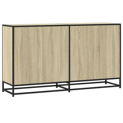 Sonoma Oak Sideboard 134X35X76 Cm Made of Chipboard, Removable And Sturdy.