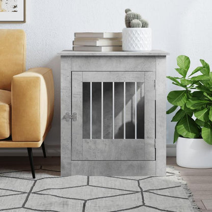Hondenkennel – Hondenren – Buitenkennel – Tuinkennel – Meubelstijl Kennel Grijs – Weerbestendig Hout – Betonlook Afwerking 64,5x80x71 cm